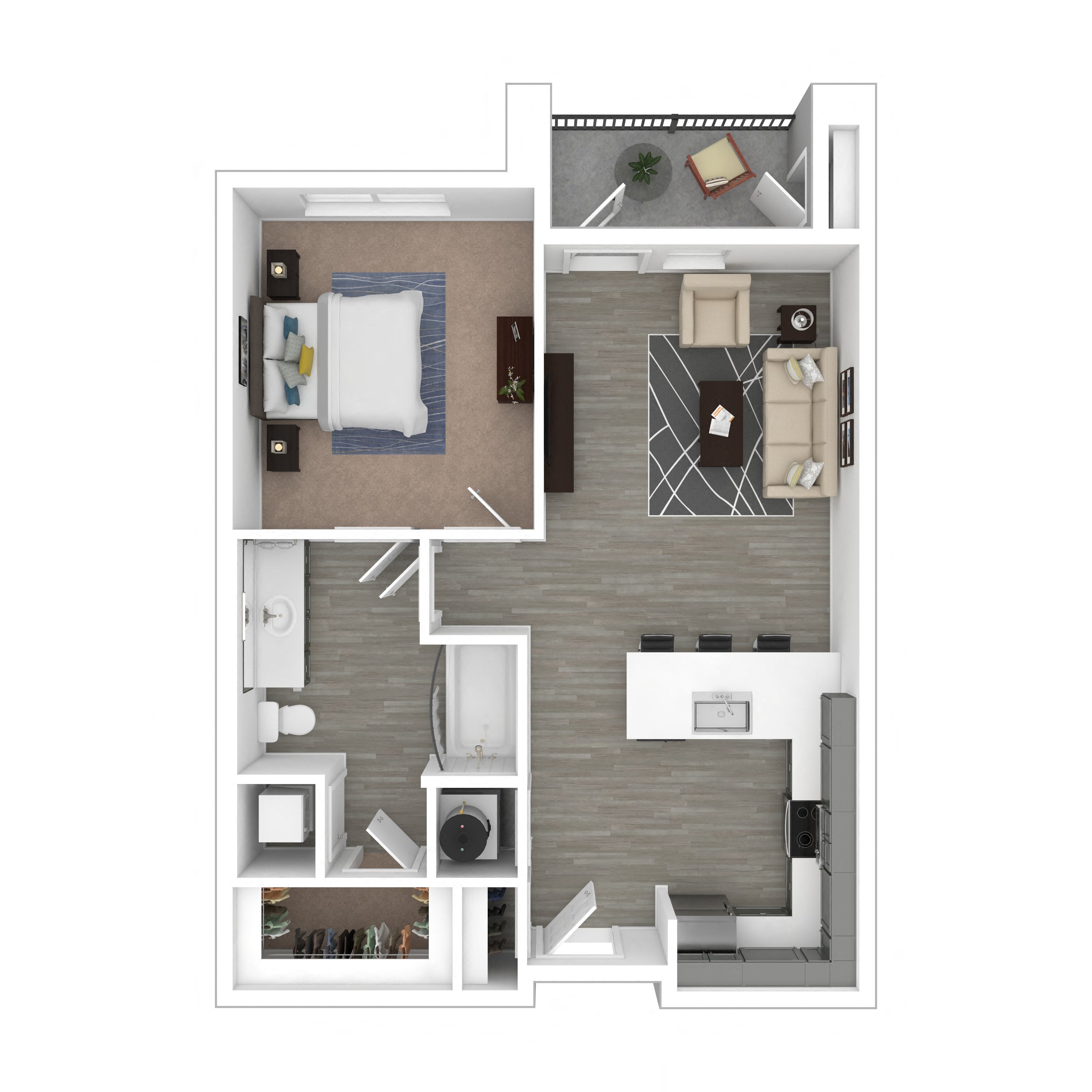 Floor plan layout diagram for 1C